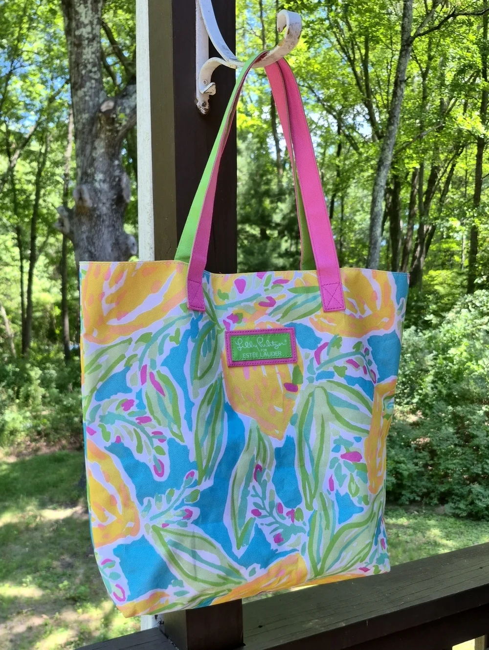 Lilly & Pulitzer Floral Pastels Tote Bag For Estee Lauder